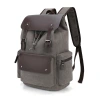 Trendy men's retro canvas backpack, men's casual large-capacity backpack, high school and college student bags, computer bags Item Picture